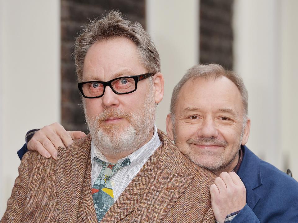 Vic Reeves (left) and Bob Mortimer (right) were threatened at gunpoint back in the early 1990s (PA)