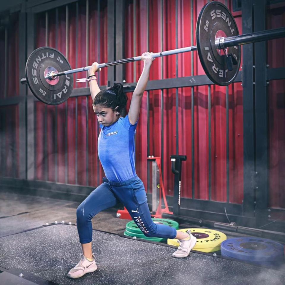 Goswami is raising the bar-bell when it comes to youth weightlifting. Instagram / @fit_arshia