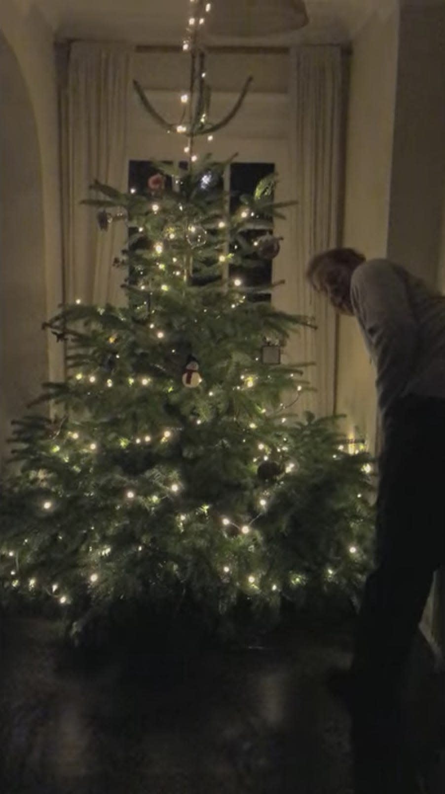 Prince Harry lights a Christmas tree at Nottingham Cottage