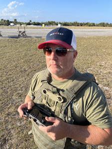 Red Cat CEO Jeff Thompson during pilot training for the new Teal 2 military drone.