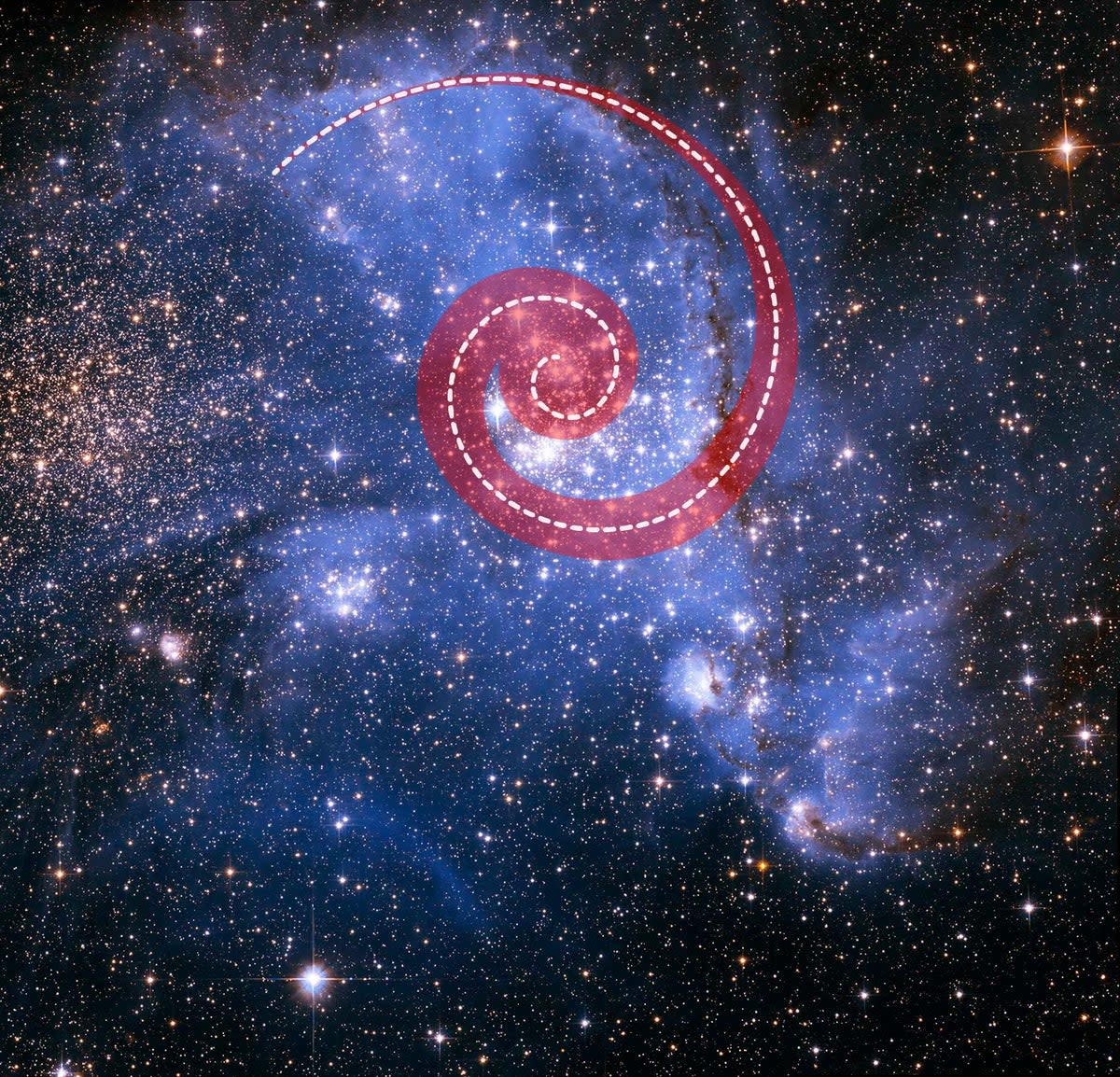 The spiral arm of the star cluster NGC 346, located in the Small Magellanic Cloud (NASA, ESA, Andi James (STScI) )