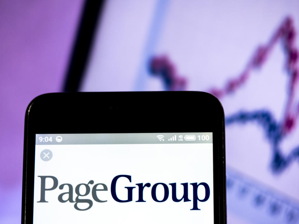 PageGroup plc logo. Photo: Igor Golovniov/SOPA/LightRocket via Getty 