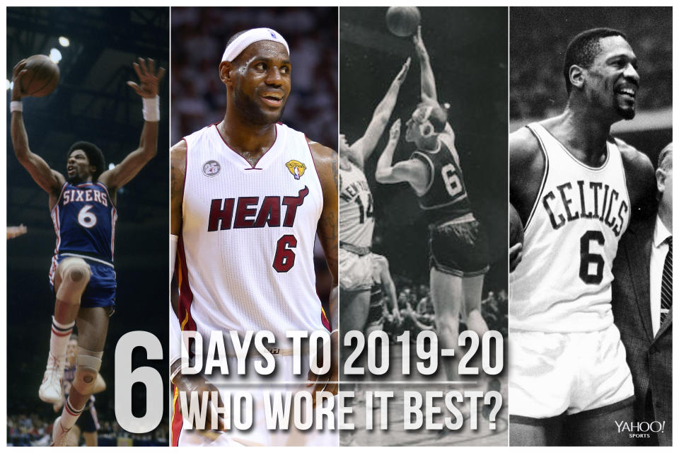 Which NBA player wore No. 6 best?