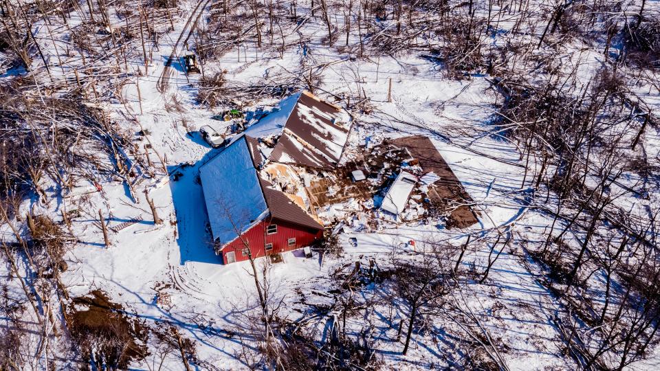 Melissa Bazley, 63, along with her visiting son-in-law Michael Bolger, 37, and grandchildren Kinlee Bolger, 5, and Owen Bolger, 2, were killed when an EF-4 tornado hit Bazley's home south of Winterset on March 5.