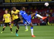 Football Soccer Britain - Watford v Gillingham - EFL Cup Second Round - Vicarage Road - 23/8/16 Gillingham's Jay Emmanuel-Thomas in action with Watford's Allan Nyom Action Images via Reuters / Alan Walter