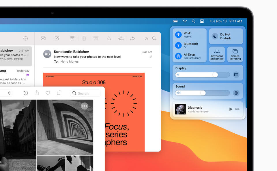 macOS Big Sur - Control Center
