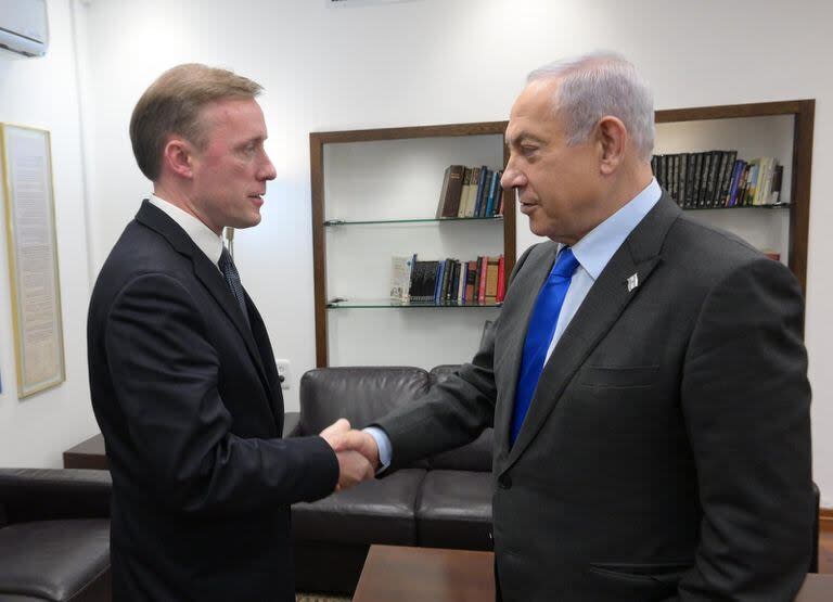 El enviado de EE.UU., Jake Sullivan, se reunió con el premier Benjamin Netanyahu. Photo: Ariel Hermoni/GPO/dpa