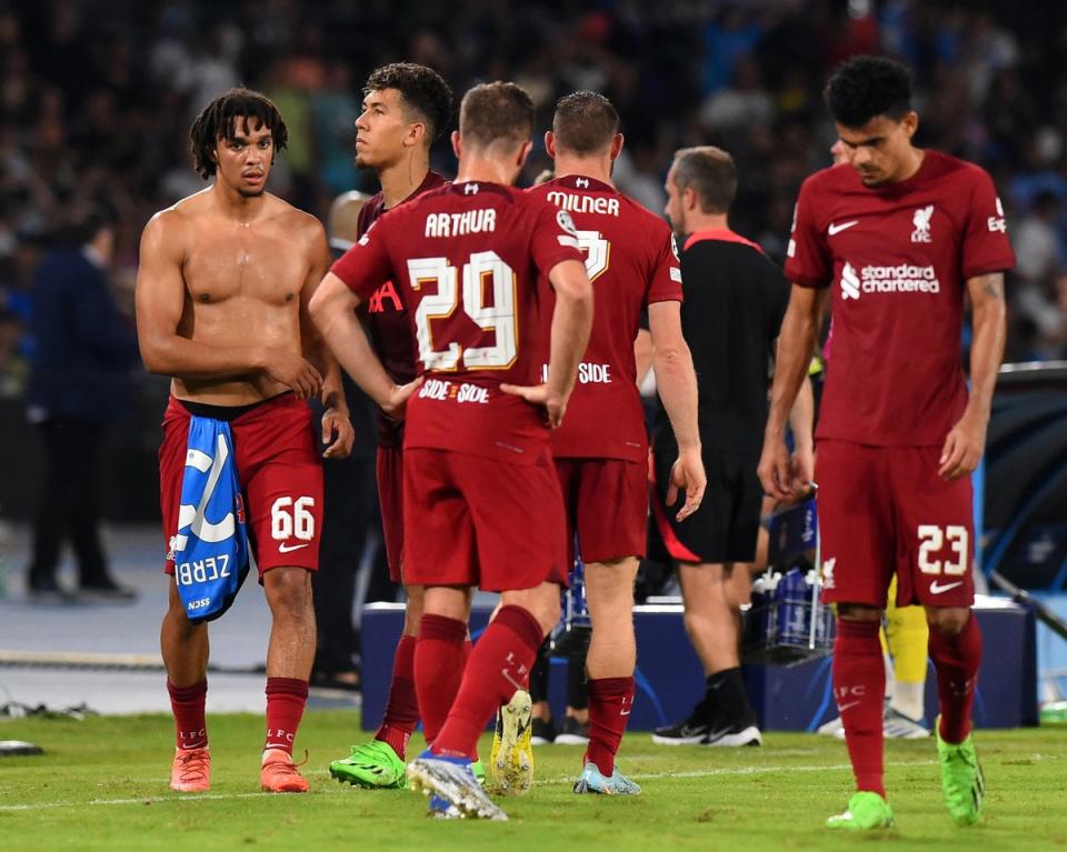 Liverpool suffered a humbling night in Naples (Agostino Gemito/PA) (PA Wire)