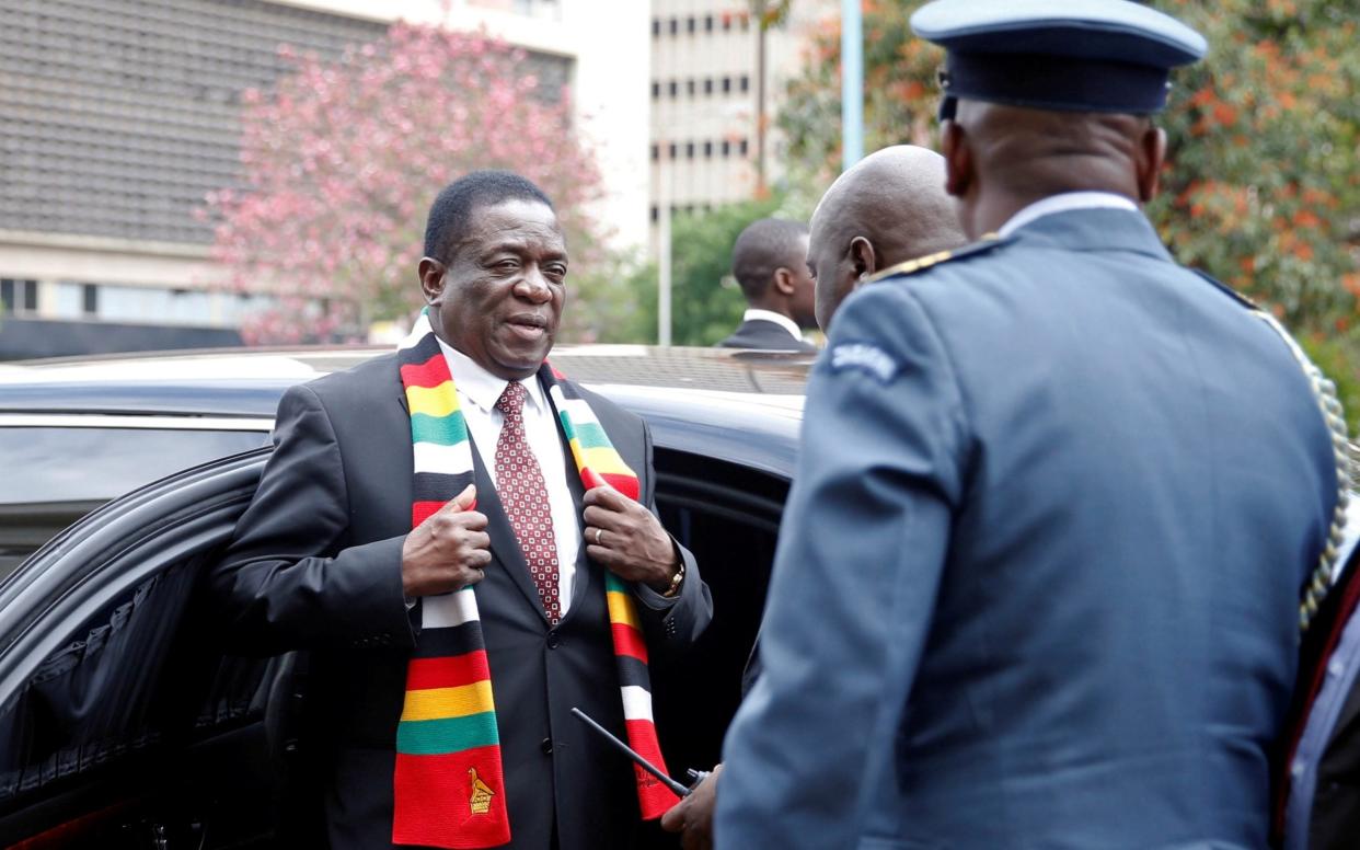 Zimbabwe President Emmerson Mnangagwa was accused of 'wicked ambition' by opposition figures for the changes in street names across the country   - REUTERS