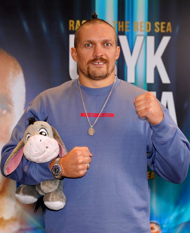 Oleksandr Usyk at the Shangri-La Hotel in Jeddah ahead