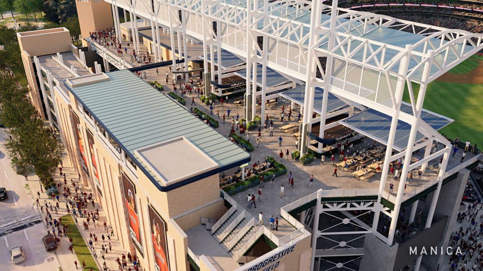 Rendering of Progressive Field building on E. 9th St.