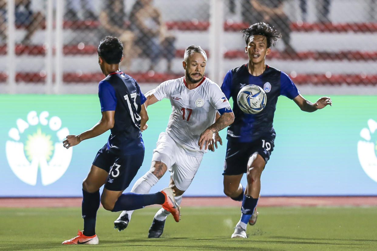 Philippines national football team captain Stephan Schrock at the 2019 SEA Games. 