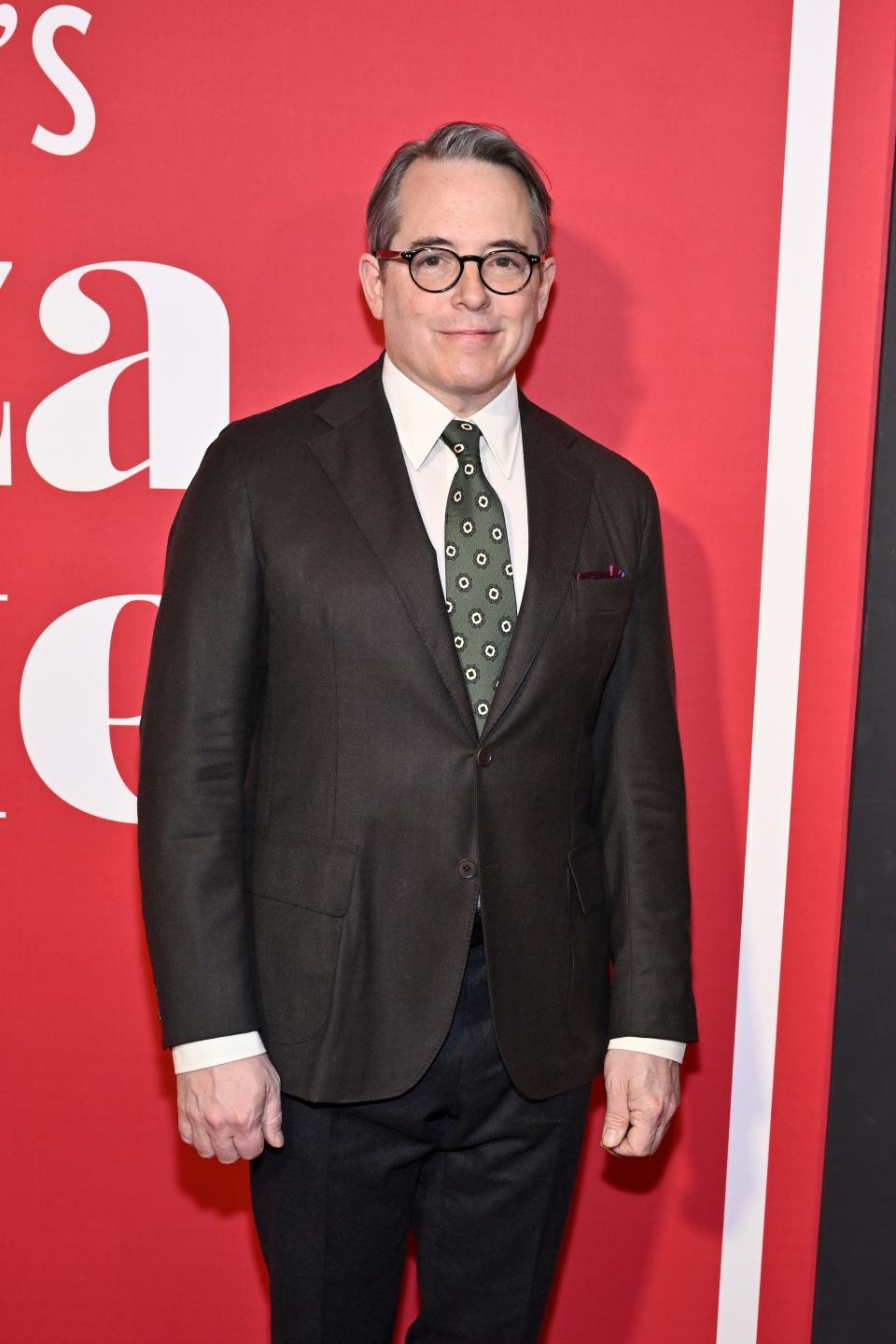 Matthew Broderick poses at the 2022 opening of "Plaza Suite"