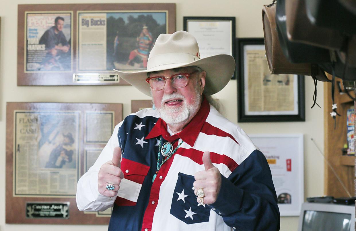 "Cactus Jack" Barringer poses during an interview on Thursday, March 21, 2024, in Ames, Iowa