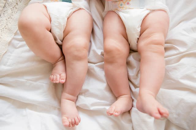 <p>Getty</p> A stock image of babies' legs