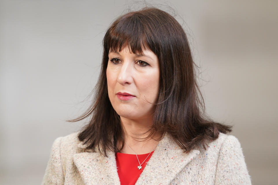 Shadow chancellor Rachel Reeves gives an outside interview as she arrives at BBC Broadcasting House in London, to appear on the BBC One current affairs programme, Sunday Morning. Picture date: Sunday March 20, 2022.
