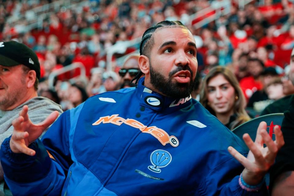Drake attends an NBA game on March 16, 2024 Getty Images
