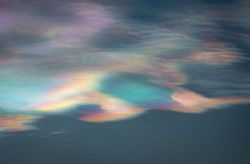 nacreous clouds above Finland.