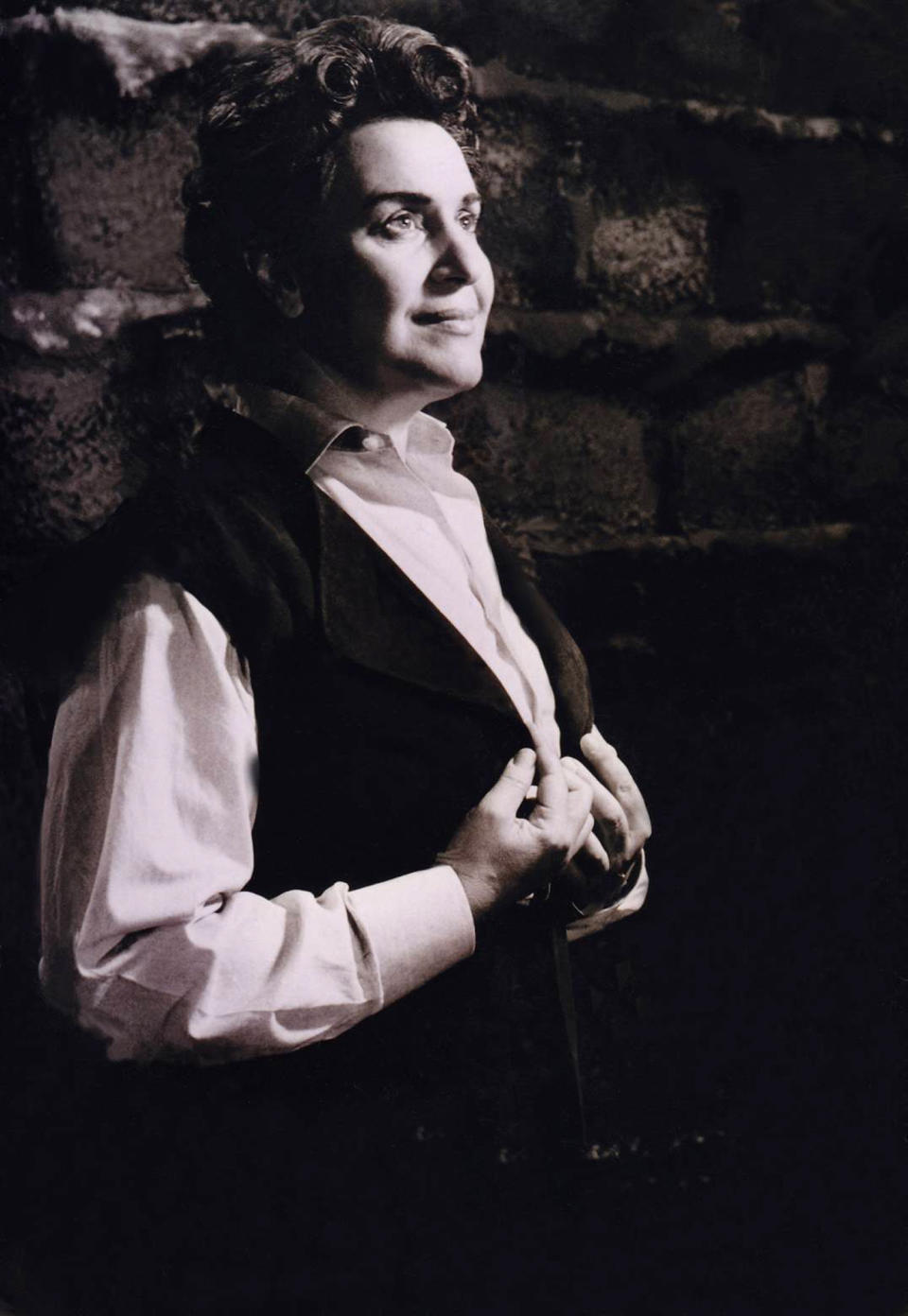 In this undated picture provided by Hilde Zadek, soprano Hilde Zadek in the role of Leonore performs in Ludwig van Beethoven's opera "Fidelio" at the state opera in Vienna, Austria. It was 1947 in post-war Vienna, and Zadek still remembers taking a deep breath behind the curtain. A rookie on her first opera gig, she was about to sing the prestigious role of Aida for an audience stacked with particularly harsh critics _ Nazis equipped with whistles and determined to show “that Jew from Palestine” that she was not welcome at one of the world's greatest opera houses. But at the end even they applauded. (AP Photo/Hilde Zadek privat)