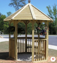 <p>It may be small, but it has a big impact. This quaint octagonal gazebo is perfect for those on a budget, because it calls for rough sawn lumber, which is usually more plentiful and cheaper than dressed or surfaced lumber. </p><p><strong>Get the tutorial at <a href="https://www.buildeazy.com/gazebo/" rel="nofollow noopener" target="_blank" data-ylk="slk:BuildEazy;elm:context_link;itc:0;sec:content-canvas" class="link ">BuildEazy</a>. </strong></p><p><strong><a class="link " href="https://go.redirectingat.com?id=74968X1596630&url=https%3A%2F%2Fwww.homedepot.com%2Fs%2Fhanging%252520planter&sref=https%3A%2F%2Fwww.countryliving.com%2Fdiy-crafts%2Fg30932979%2Fgazebo-ideas%2F" rel="nofollow noopener" target="_blank" data-ylk="slk:SHOP HANGING PLANTERS;elm:context_link;itc:0;sec:content-canvas">SHOP HANGING PLANTERS</a><br></strong></p>