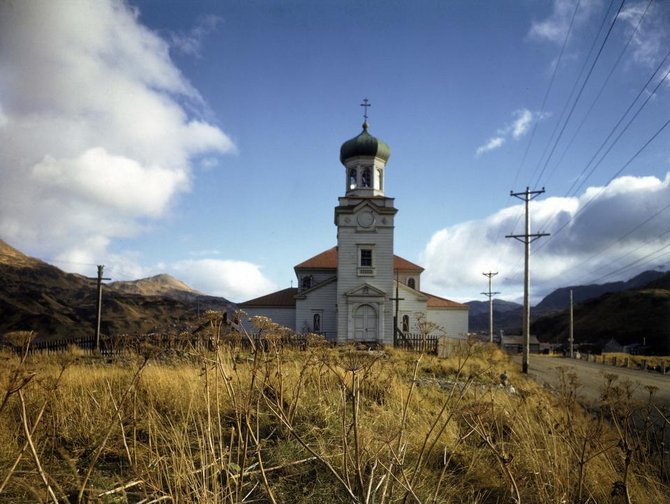 Church of the Holy Ascension (Unalaska Island, Aleutian Islands, Alaska)
Photographed as often as the state’s moose population, this church’s Russian icons date back to the 16th century (including a mural gifted by Russia’s last czar) and services are in Slavonic. Built in 1896, the church received a full restoration 100 years later.