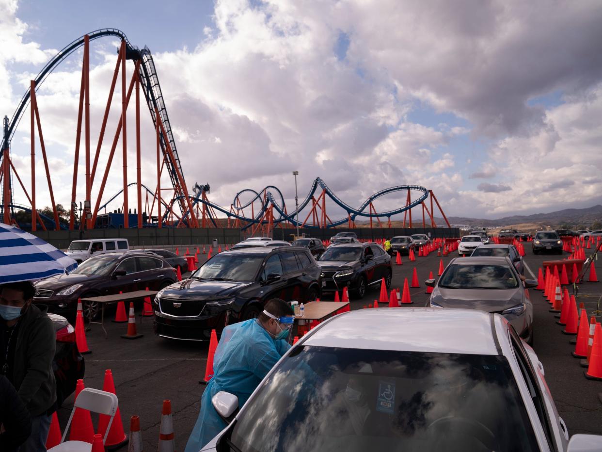 California COVID Vaccine Rollout Six Flags