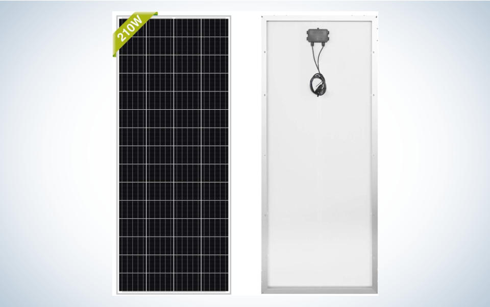 The Newpowa 210 Watt Solar Panel is the best large rigid solar marine panel