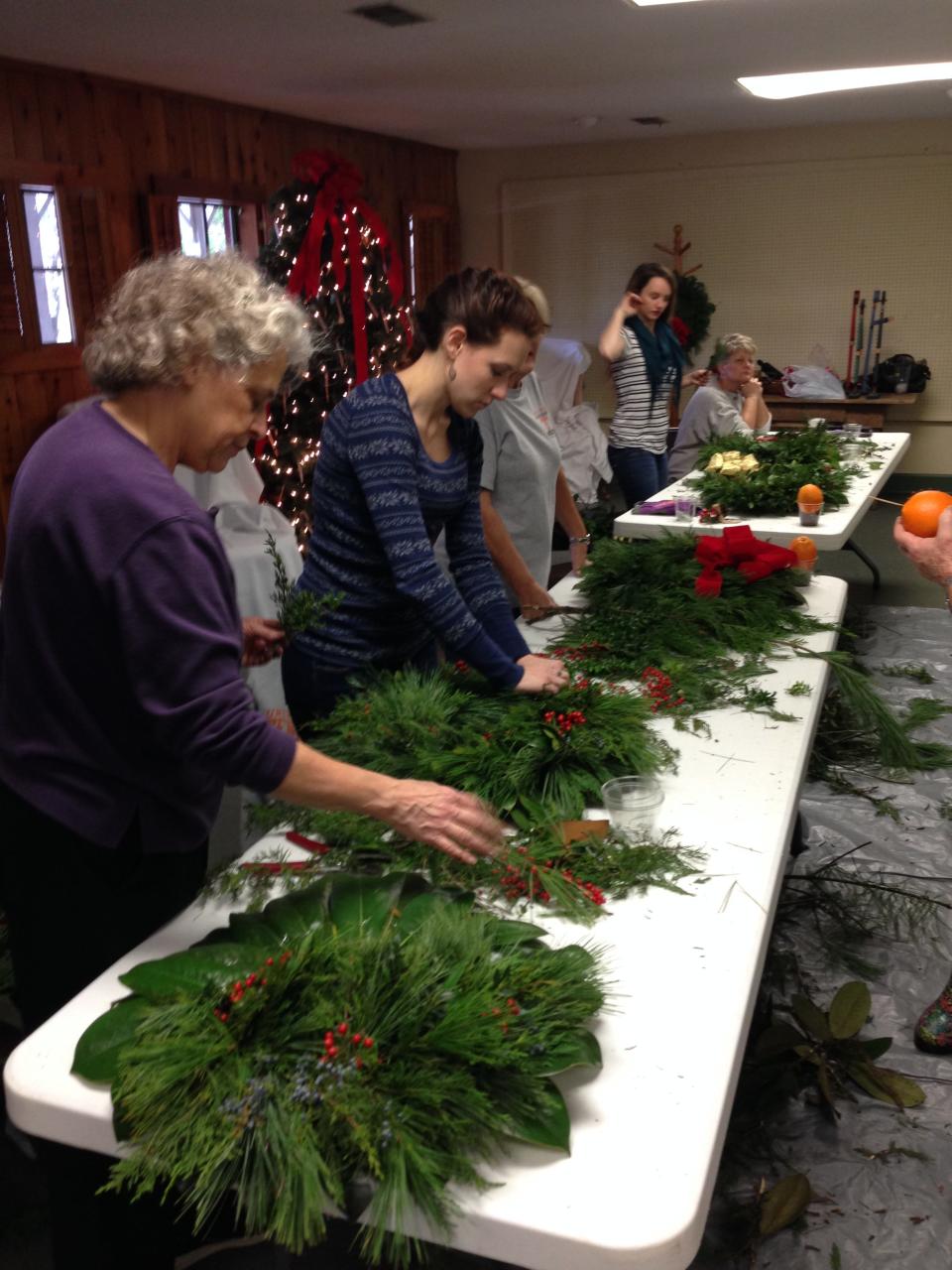 You can craft your own wreath out of real, fresh greens at Historic Ramsey House. Dec. 12, 2015