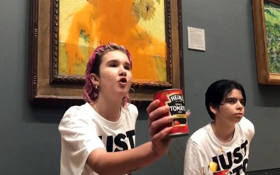 Activists throwing soup over a Van Gogh painting turned people off climate change action - PA