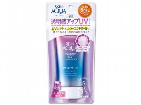 防曬品牌推薦4：曼秀雷敦 SKIN AQUA 水潤肌柔光透亮飾底防曬凝露 （圖片來源：Yahoo奇摩購物中心）