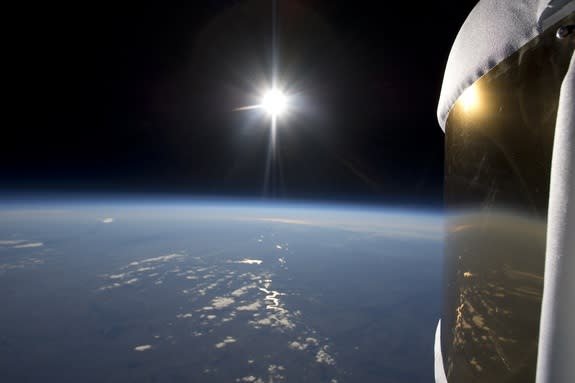 Human space tourists could soon enjoy this view of the sun and Earth as seen from a Zero 2 Infinity balloon test on Nov. 12.