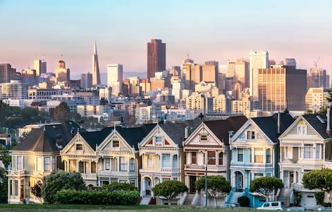 San Francisco's 'painted ladies' - Credit: Getty