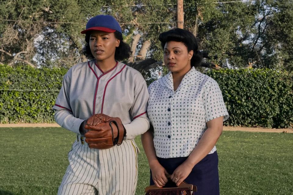 Chanté Adams and Gbemisola Ikumelo in “A League of Their Own” - Credit: Prime Video
