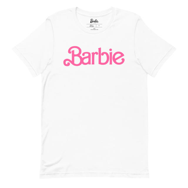 Barbie Classic Logo Unisex White Long Sleeve Shirt