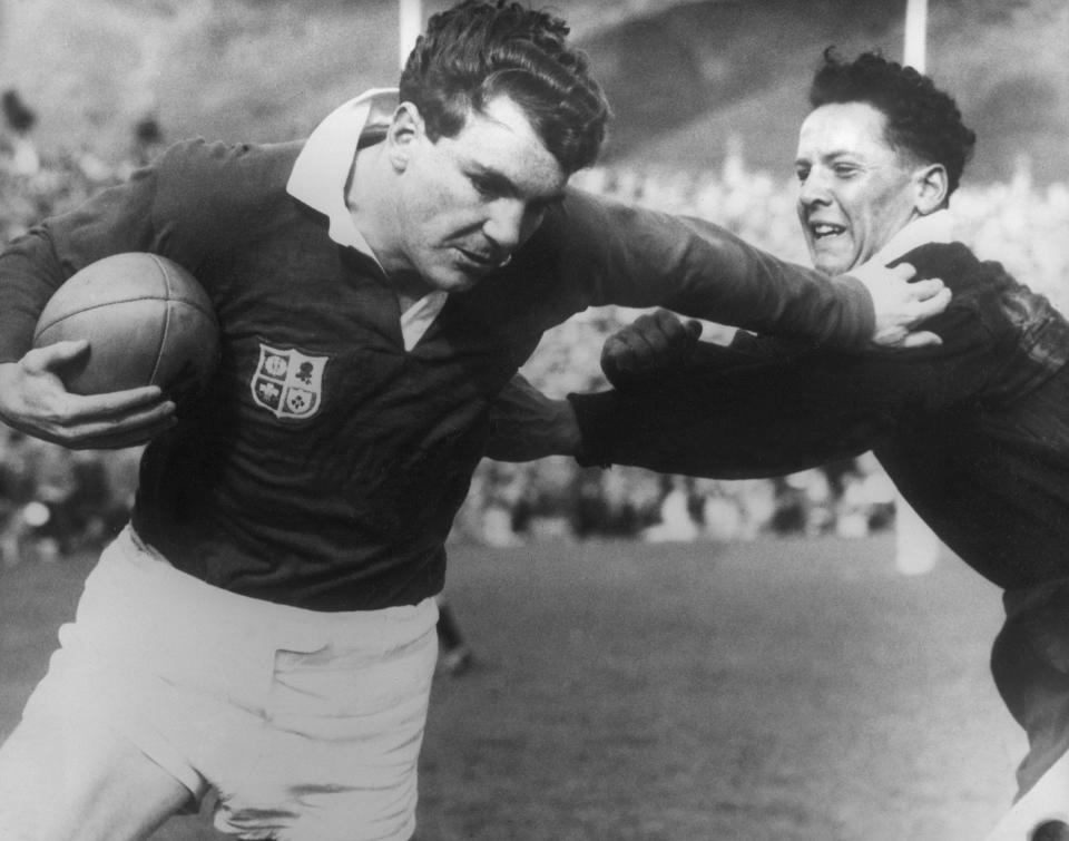 Tony O'Reilly as a winger for the Lions in 1959 against the Junior All Blacks