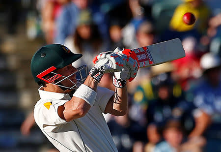 Cricket - Australia v South Africa - First Test cricket match - WACA Ground, Perth, Australia - 3/11/16 Australia's David Warner hits a six from the bowling of South Africa's Dale Steyn. REUTERS/David Gray