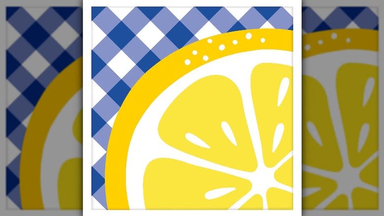 napkins with lemon print