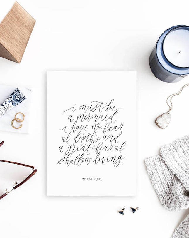 Jennifer Bianca Studio Anais Nin Quote Print