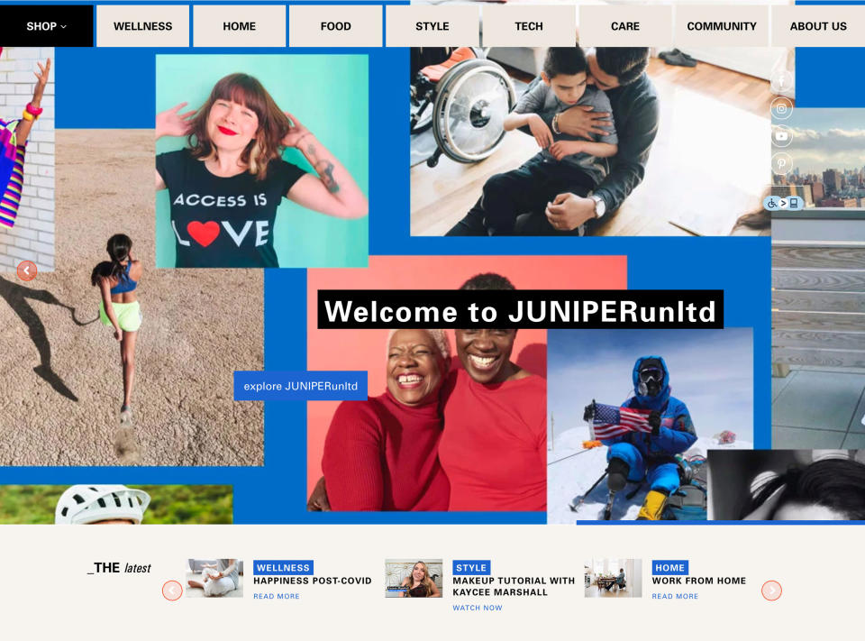 A snapshot of the new JUNIPERunltd website. (JUNIPERunltd)