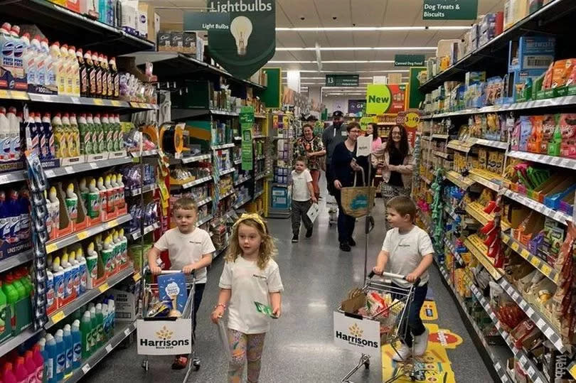 A Morrisons obsessed youngster from Birmingham had his birthday party in the popular supermarket because it is his "happy place." Hari Parekh from Stirchley had a party on the shop floor on Sunday July 7 with nine friends -Credit:Sophie Parekh