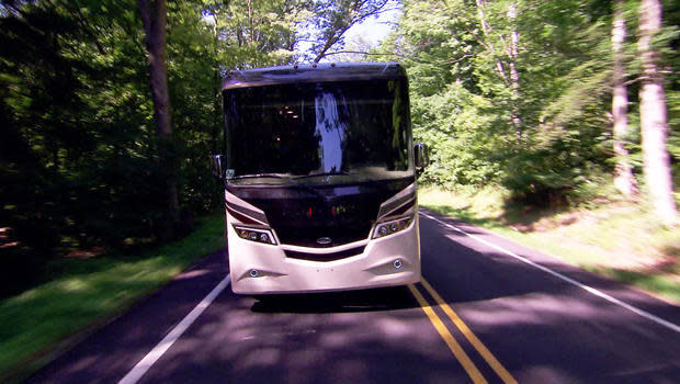 Taking an RV for a test drive.  / Credit: CBS News