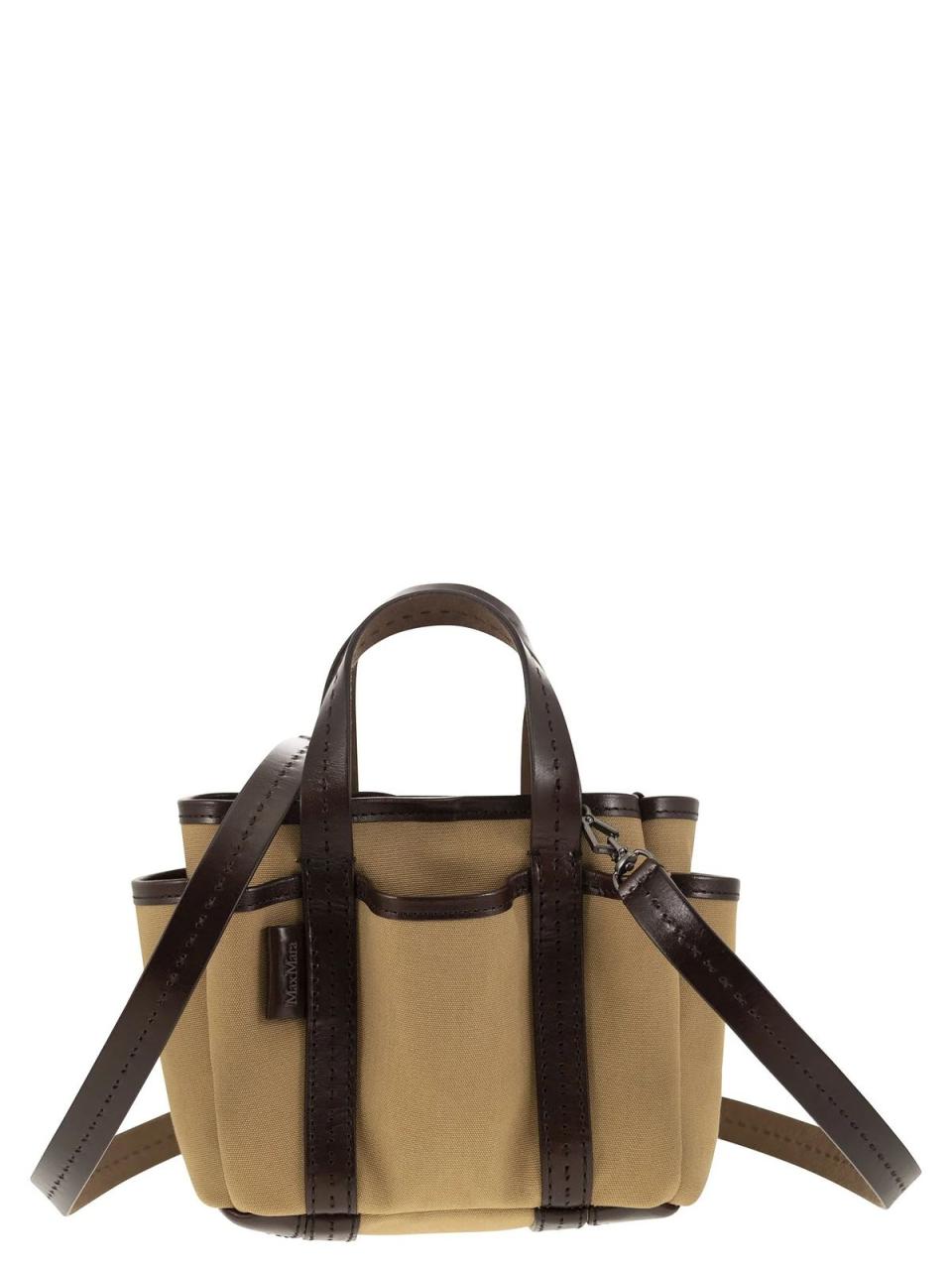 Max Mara Gardenca Basxs Giardiniera迷你帆布皮革手袋，約NT20,850 【圖片來源： Balardi】