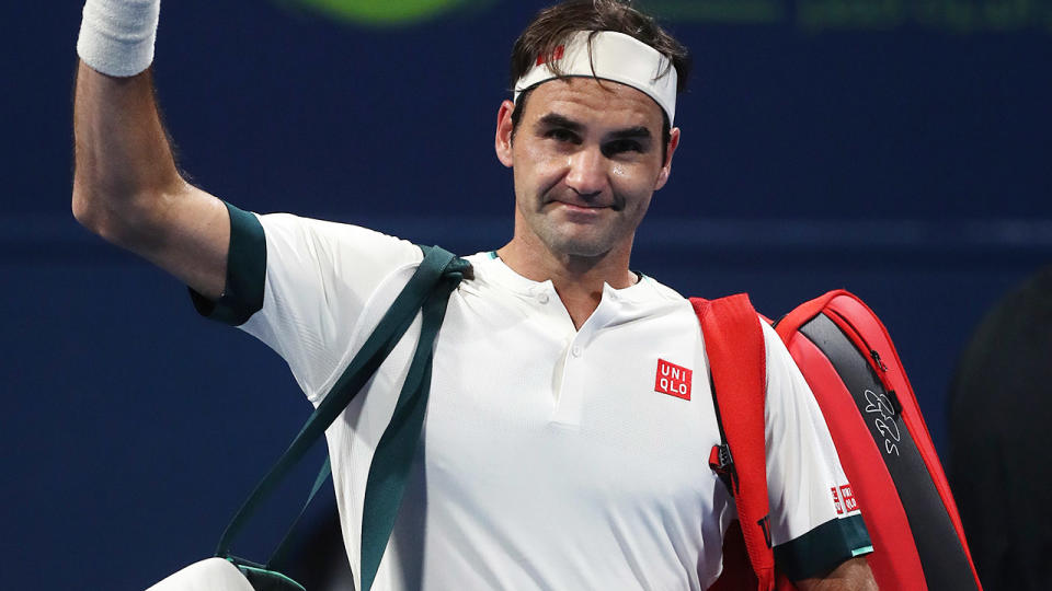 Roger Federer, pictured here after his loss to Nikoloz Basilashvili at the Qatar Open.