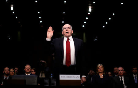 Deputy National Security Adviser John Brennan is sworn in to testify before a Senate Intelligence Committee hearing on his nomination to be the director of the CIA, on Capitol Hill in Washington, DC, U.S. on February 7, 2013. REUTERS/Jason Reed/File Photo