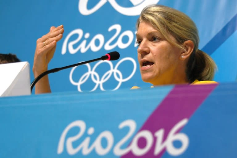 The Chef de Mission for Australia at the 2016 Rio Olympic Games, Kitty Chiller, speaks to the press after deciding not to move into the Olympic Village in Rio de Janeiro, Brazil, on July 25, 2016
