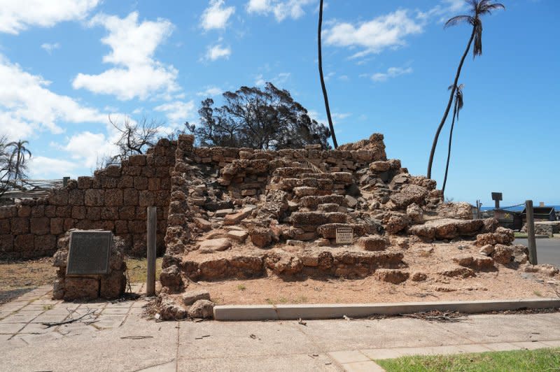 View of the damaged buildings and structures of Lahaina Town, which were destroyed in the Maui wildfires in Lahaina, Maui, on August 16, 2023. File Photo by Dominick Del Vecchio/FEMA/UPI