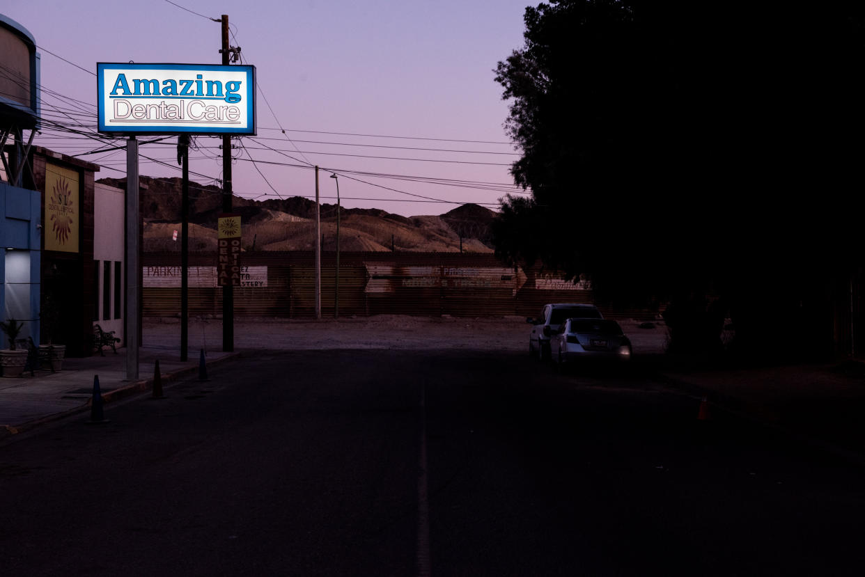 The wall separating Mexico from the United States in Los Algodones, Baja California, Mexico on Oct. 24, 2019. (Photo: Ash Ponders for HuffPost)