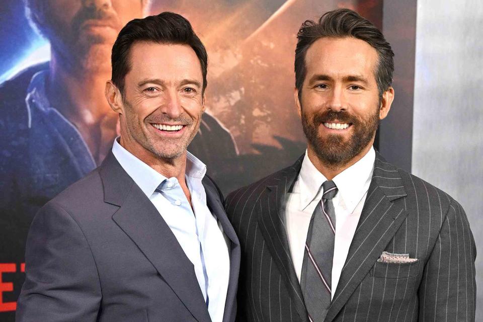 <p>Jacob King/PA Images via Getty</p> Hugh Jackman (left) and Ryan Reynolds in 2022