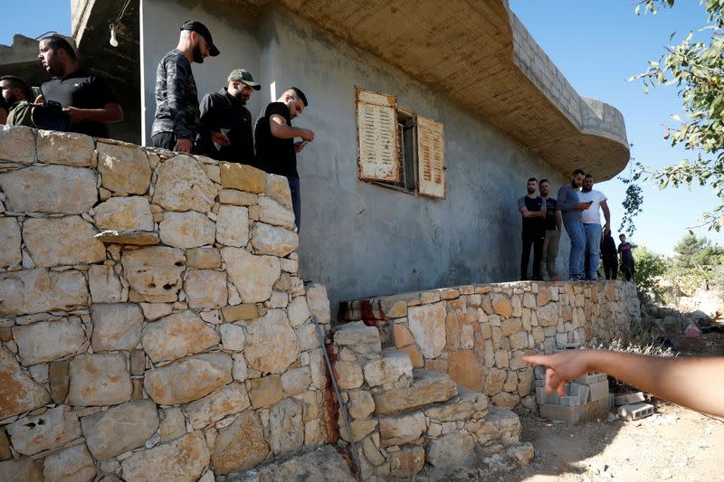 Scene where Hamas militants were killed by Israeli forces in West Bank