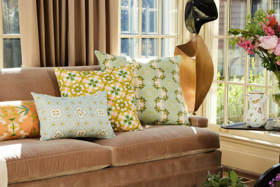 Selections from the English Garden collection, including Lady Di Yellow and Primrose Blue 